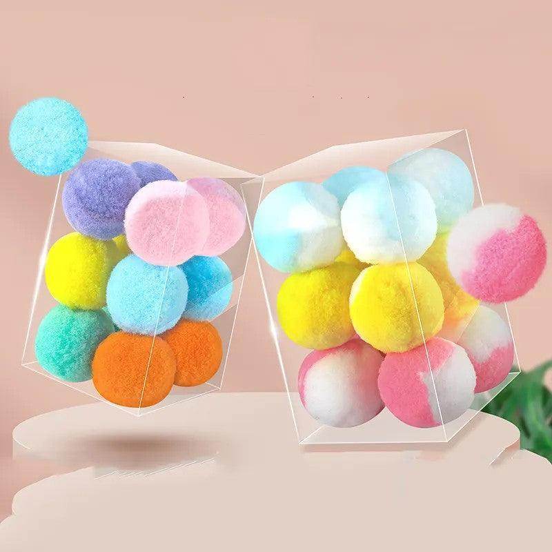 Durable Natural Polyester Cat Toy Pom Pom Balls - Simply Petastic