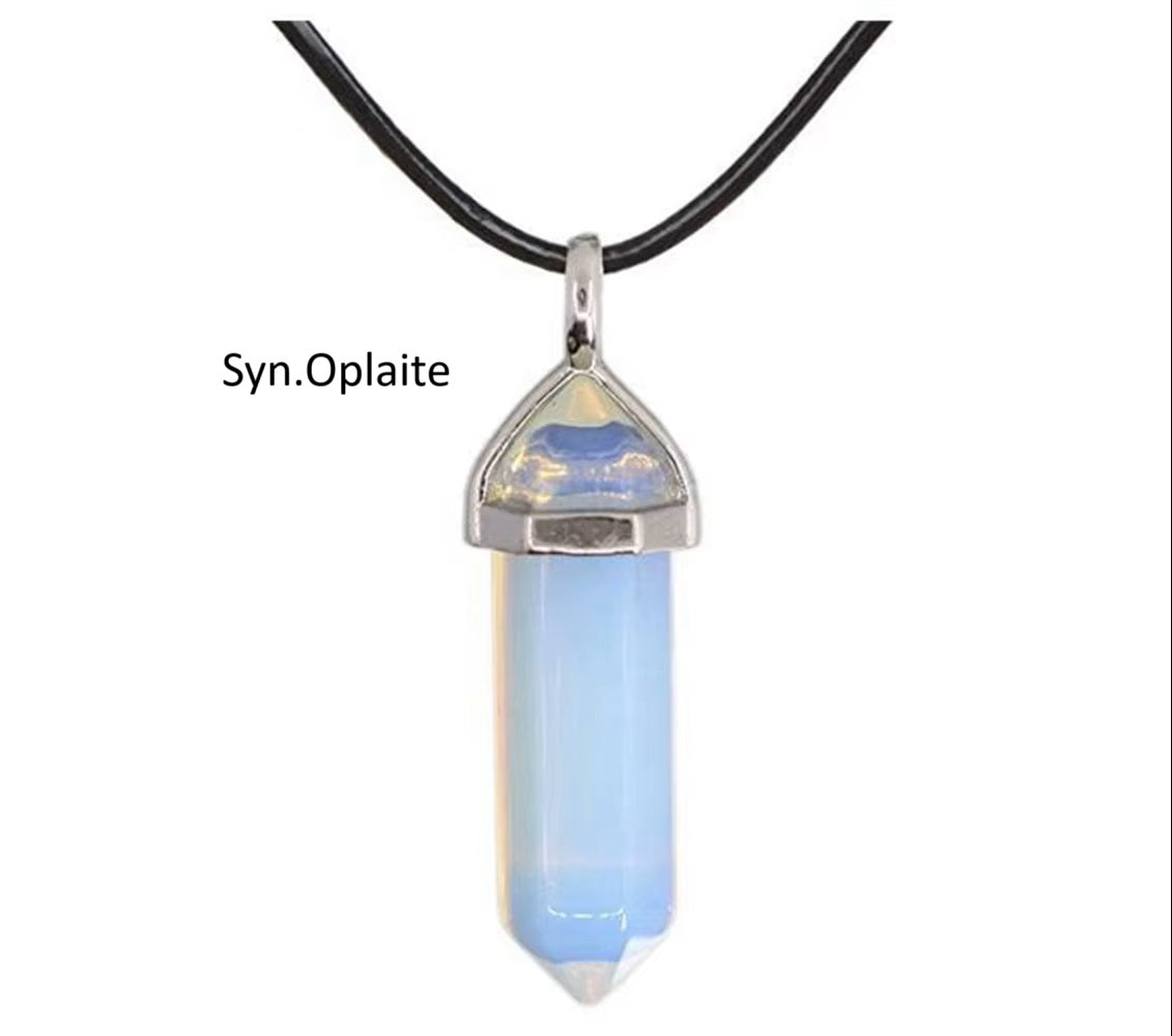 Crystal Point Chakra Healing Gemstone Pendant Necklace Stone