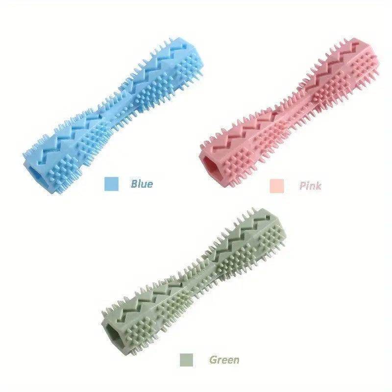 Dog Puppy Silicone Treat Dispensing Chew Teeth Cleaning Stick Bone Toy - Simply Petastic