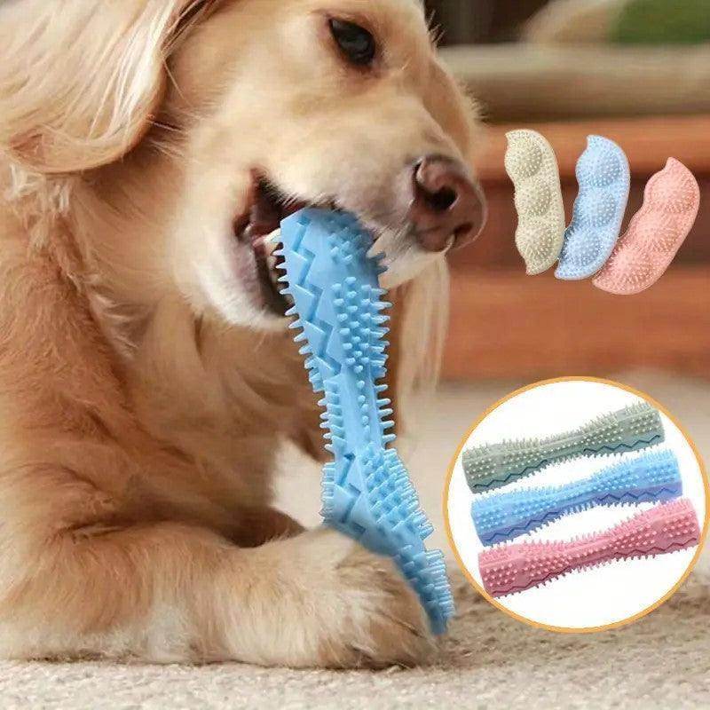 Dog Puppy Silicone Treat Dispensing Chew Teeth Cleaning Stick Bone Toy - Simply Petastic