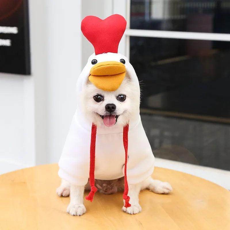 Dog Drawstring Rubber Chicken Hoodie - Simply Petastic