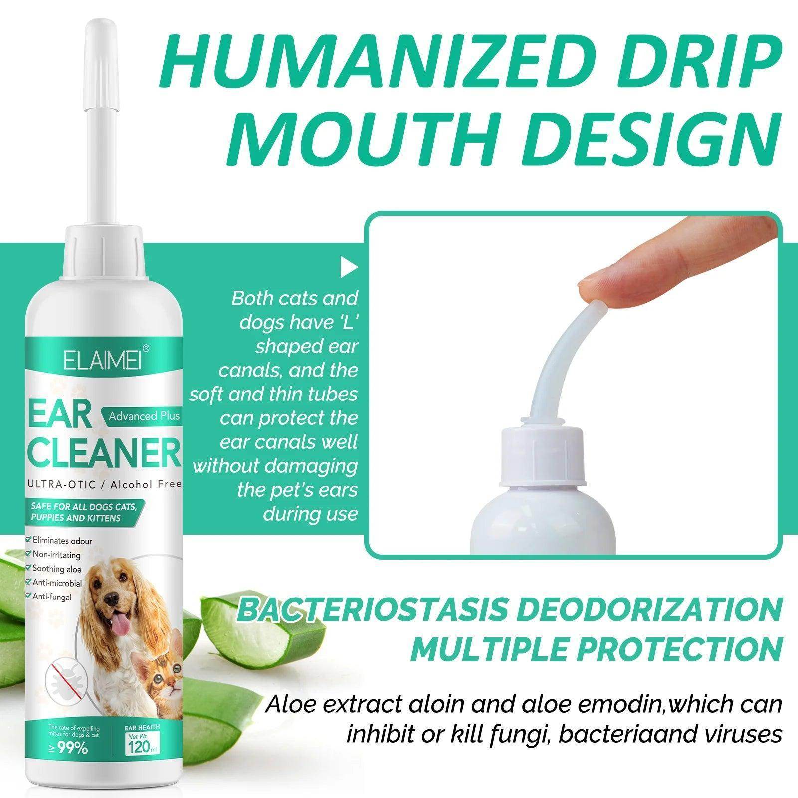 Non-toxic Dog and Cat Ear Cleaning Drops Alcohol-free 60ml - Simply Petastic
