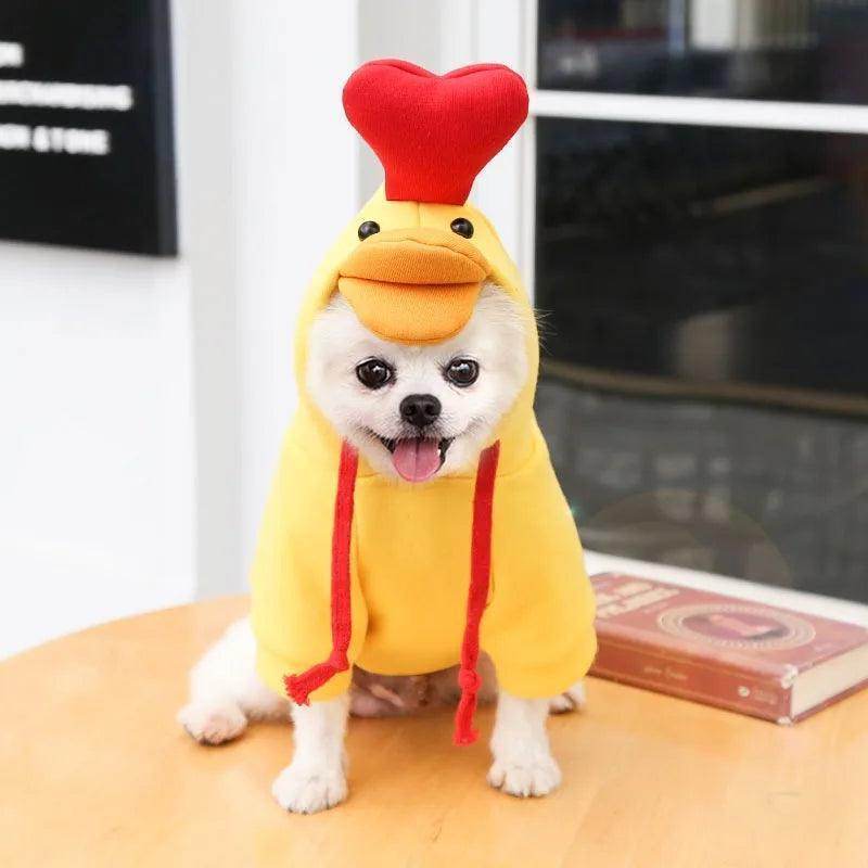 Dog Drawstring Rubber Chicken Hoodie - Simply Petastic