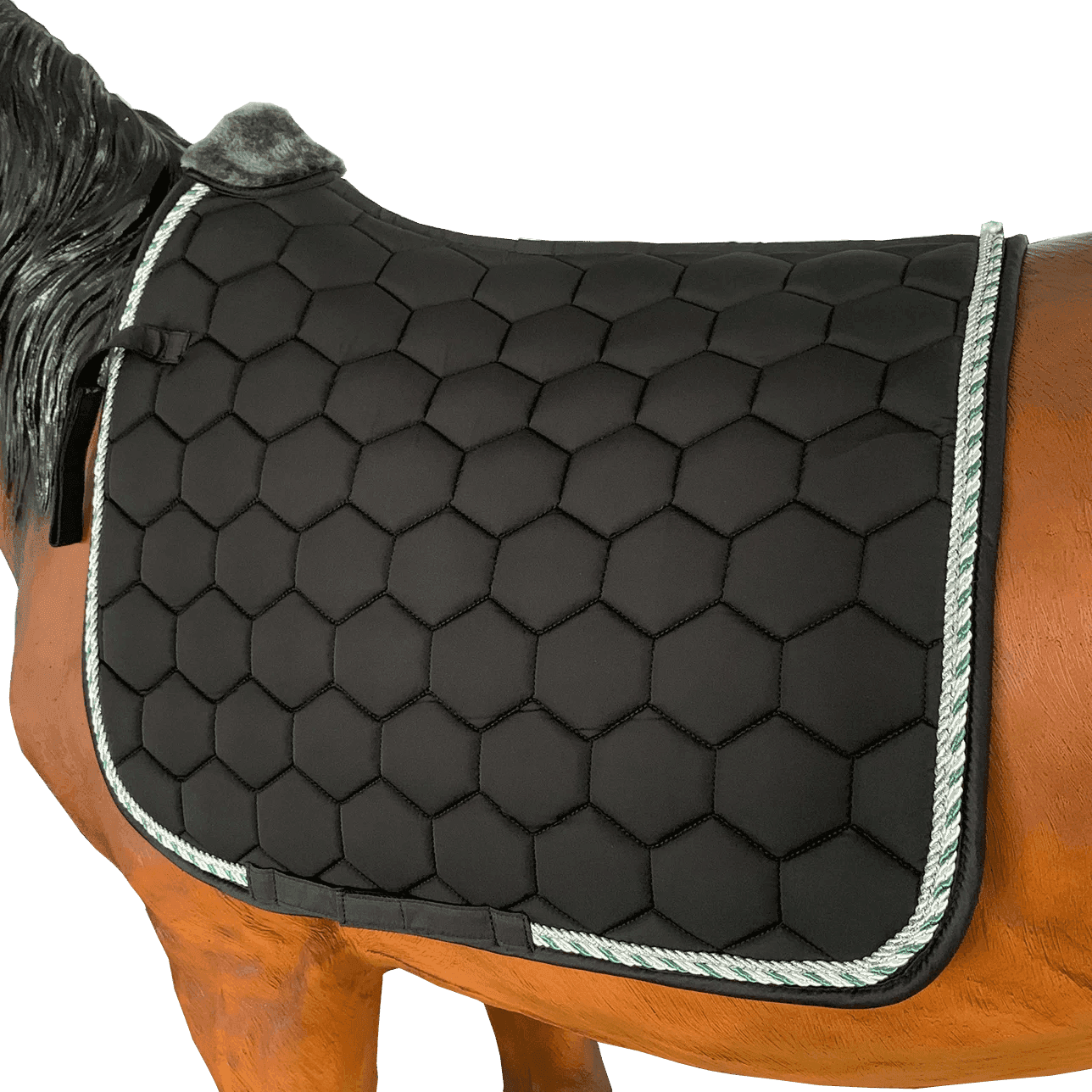 Equestrian riding jumping satin horse saddle pad for dressage - Simply Petastic