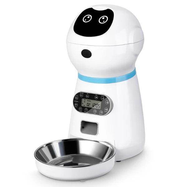 3.5L Smart Automatic Pet Feeder Voice Record Stainless Steel LCD Screen Timer For Dog Food Bowl Cat Food Dispenser Pet Supplies - Simply Petastic