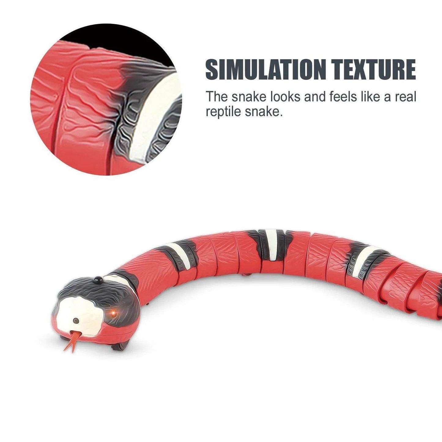 Smart Sensing Interactive Cat Toys Automatic Electronic Snake Cat Motorized Play Usb rubber Kitten Toys For Cats Pet - Simply Petastic
