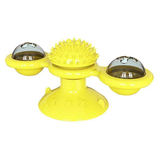 LED-Enhanced Cat Treat Turntable for Playful Kitties - Simply Petastic