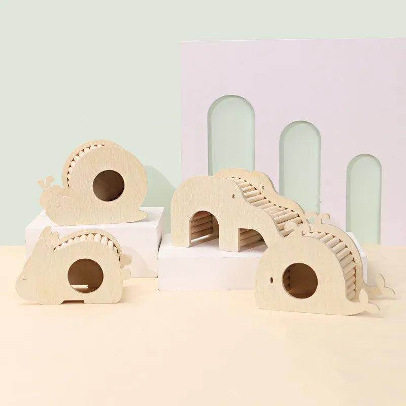 Hamster Wooden Bedroom Arch Bridge Climbing Ladder Hamster Landscaping Supplies - Simply Petastic
