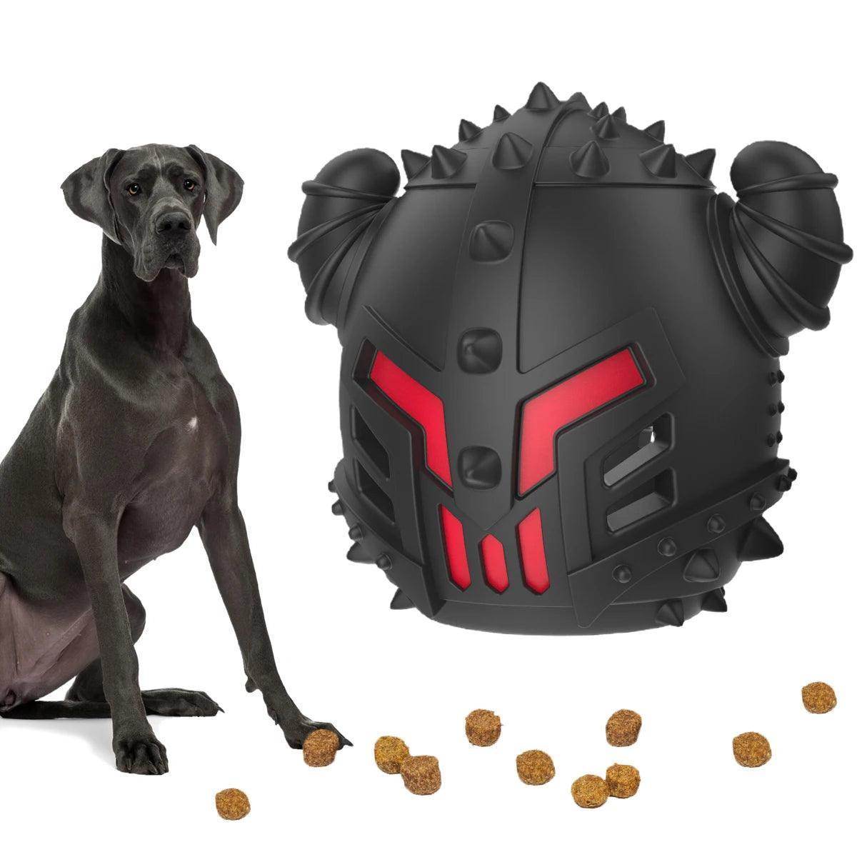 Kinyu Original Pet Supply Warrior Helmet Shape Dog Food Treat Dispenser Pet Dog Toy - Simply Petastic