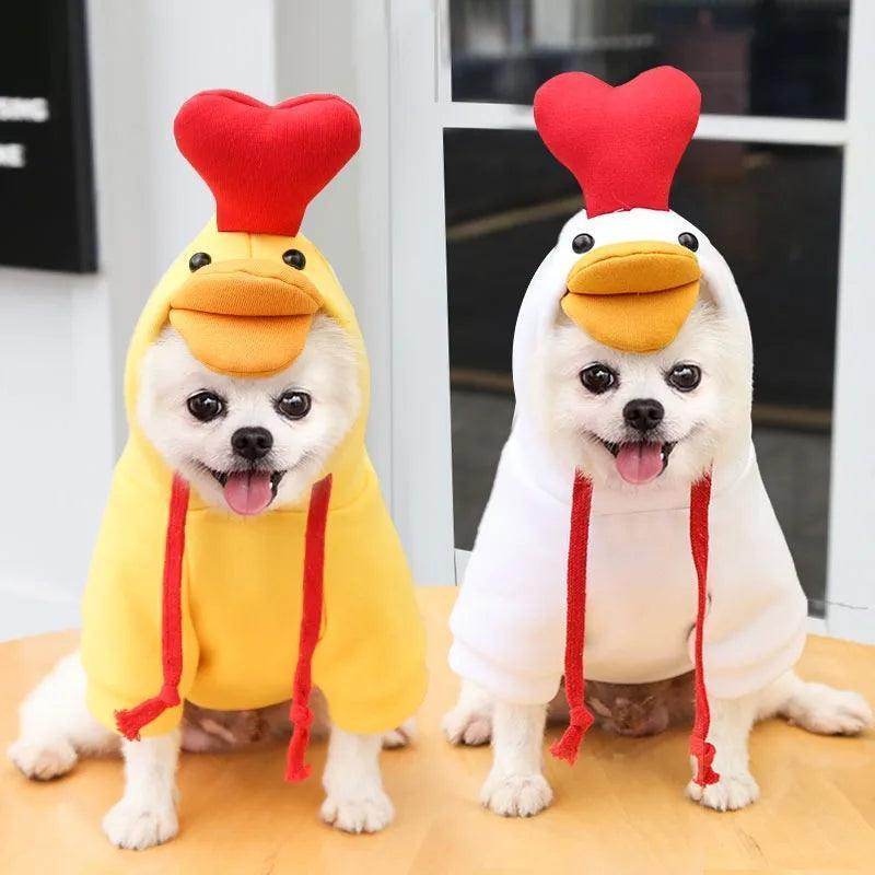 Dog Drawstring Rubber Chicken Hoodie - Simply Petastic