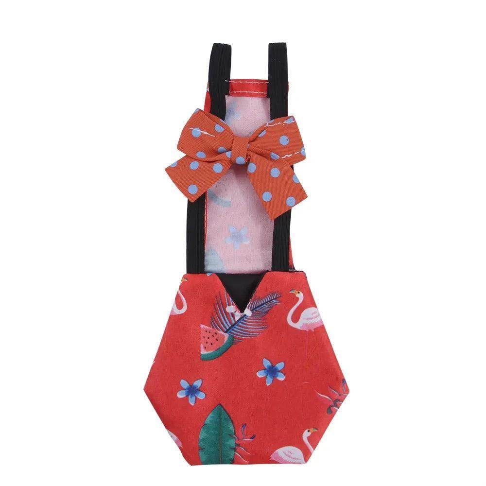 Polyester Unique Washable Cute Chicken Duck Goose Diaper With Bow Tie - Simply Petastic