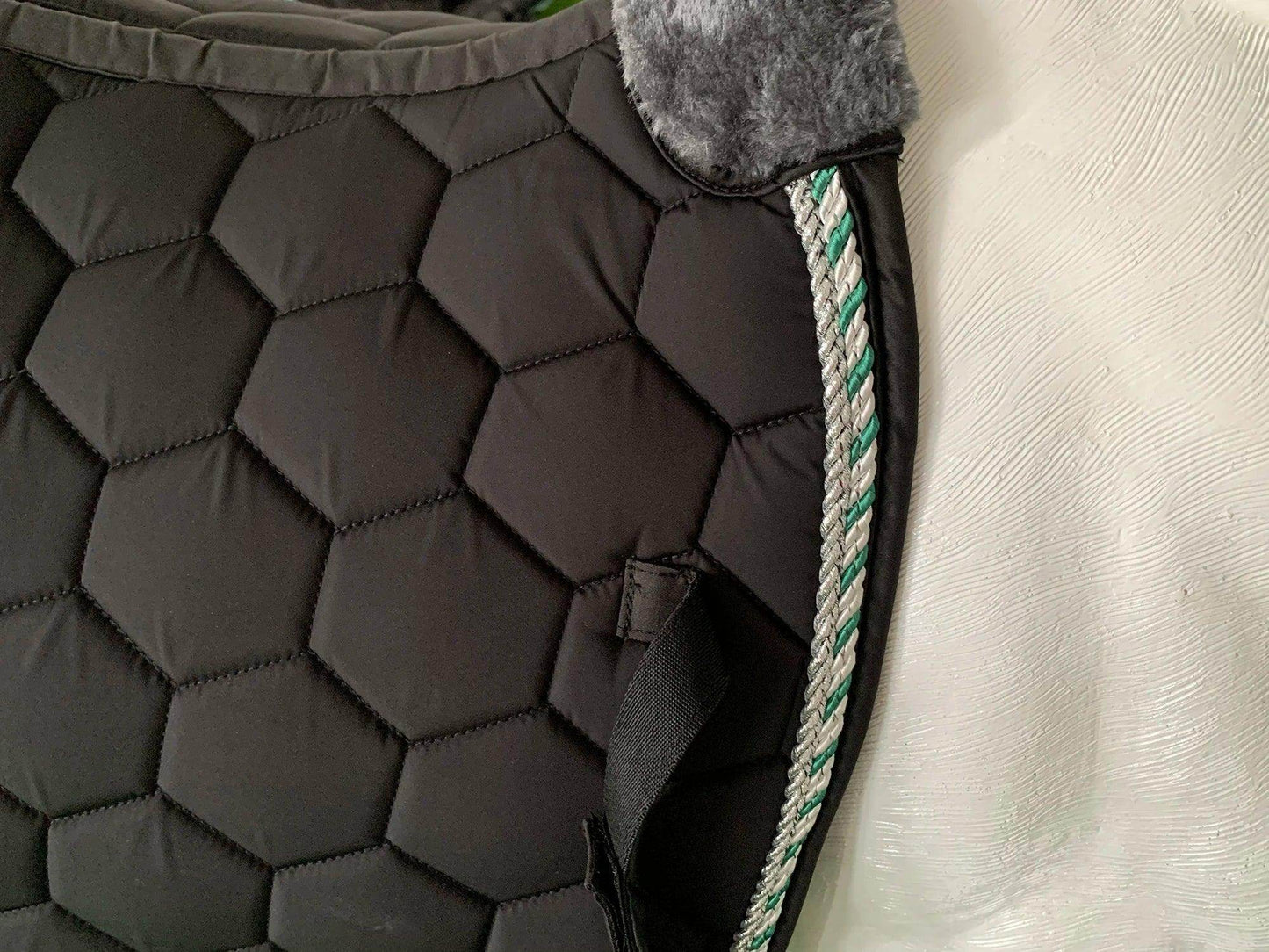Equestrian riding jumping satin horse saddle pad for dressage - Simply Petastic