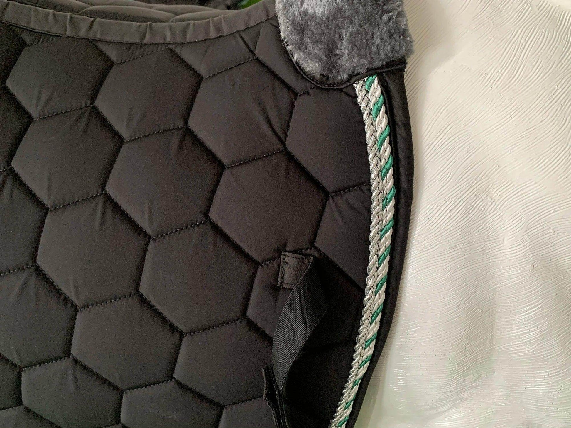 Equestrian riding jumping satin horse saddle pad for dressage - Simply Petastic