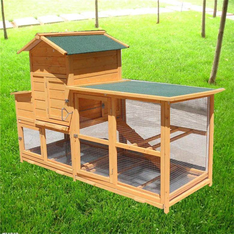 Classical large 2 floor animal cages wooden chicken coop with egg nest - Simply Petastic