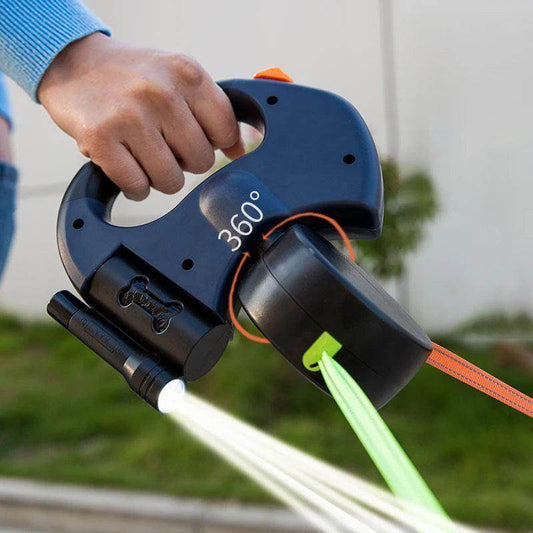 Retractable Pet Leash: Light & Waste Bags Included - Simply Petastic