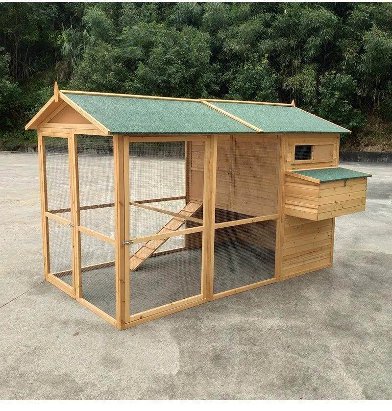 Classical large 2 floor animal cages wooden chicken coop with egg nest - Simply Petastic