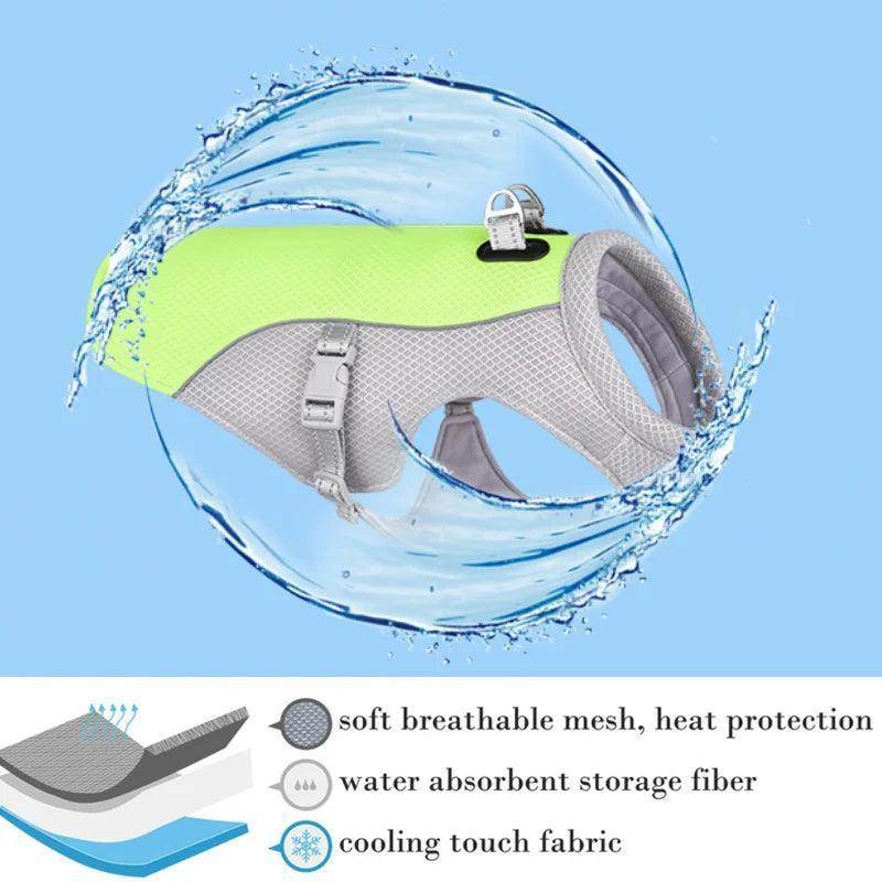 Summer Dog Cooling Vest Harness Reflective Quick Release - Simply Petastic