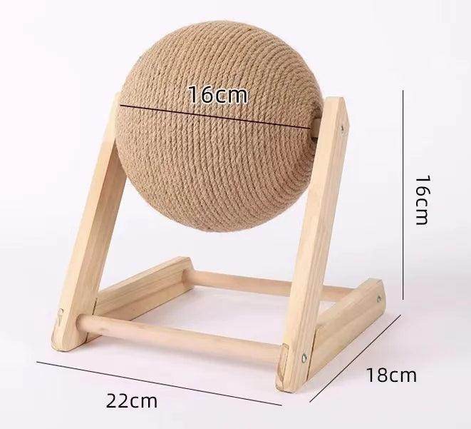 Natural Pine and Hemp Cat Scratching Ball - Simply Petastic