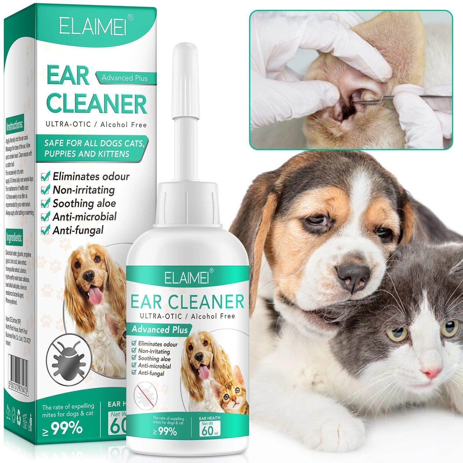 Non-toxic Dog and Cat Ear Cleaning Drops Alcohol-free 60ml - Simply Petastic