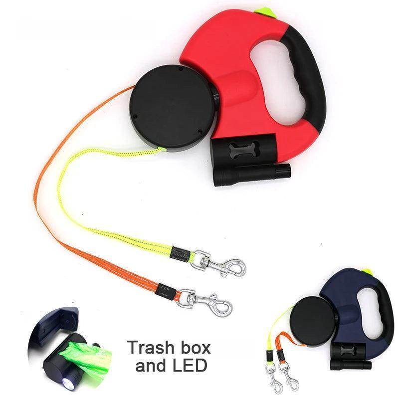 Retractable Pet Leash: Light & Waste Bags Included - Simply Petastic