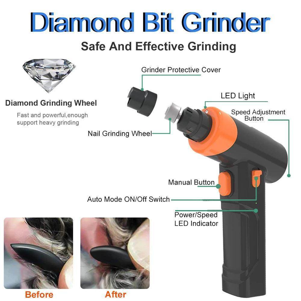 USB Rechargeable Painless Pet Nail Grinder - Simply Petastic