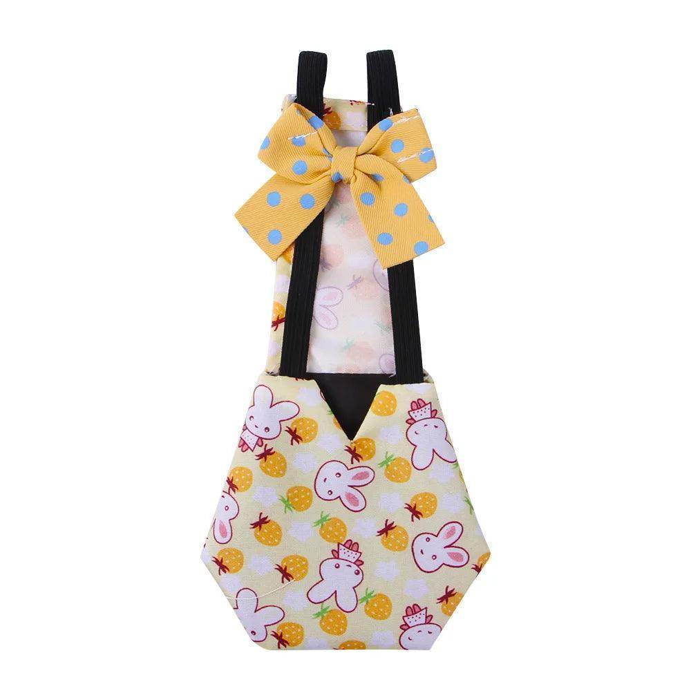 Polyester Unique Washable Cute Chicken Duck Goose Diaper With Bow Tie - Simply Petastic