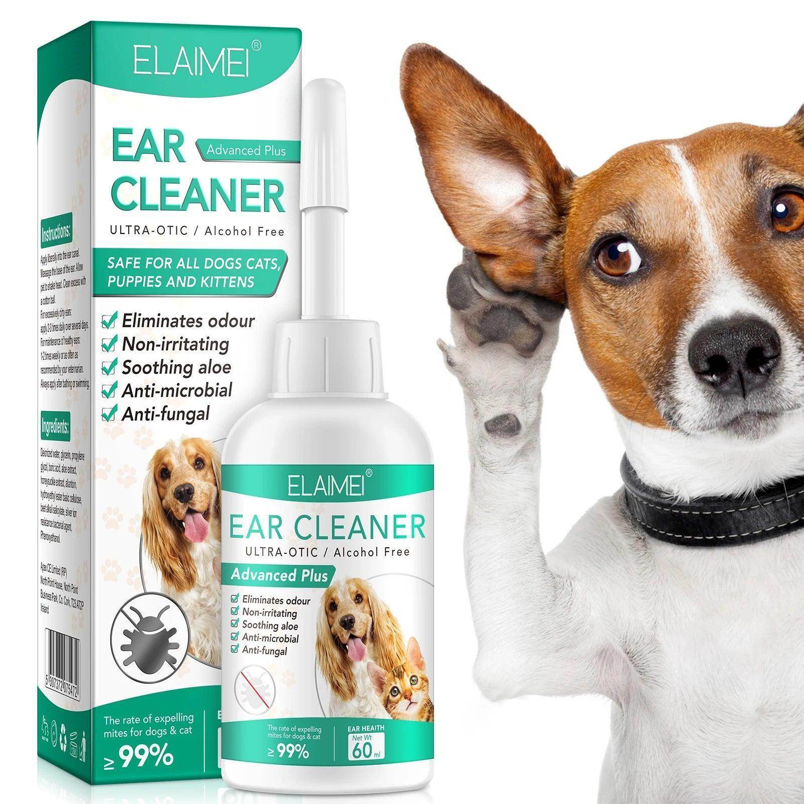 Non-toxic Dog and Cat Ear Cleaning Drops Alcohol-free 60ml - Simply Petastic