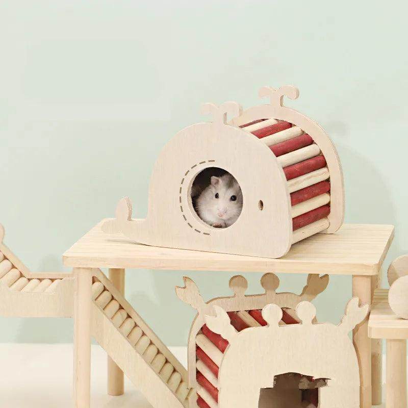 Hamster Wooden Bedroom Arch Bridge Climbing Ladder Hamster Landscaping Supplies - Simply Petastic