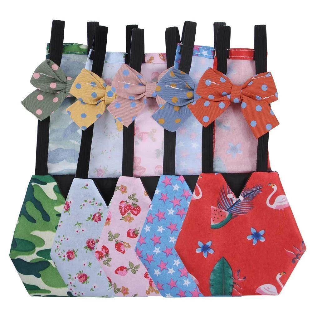 Polyester Unique Washable Cute Chicken Duck Goose Diaper With Bow Tie - Simply Petastic