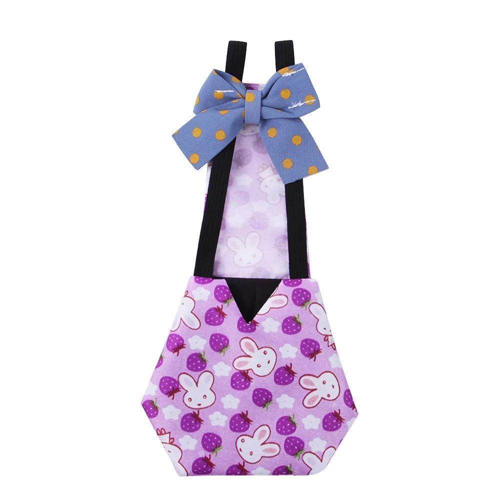 Polyester Unique Washable Cute Chicken Duck Goose Diaper With Bow Tie - Simply Petastic