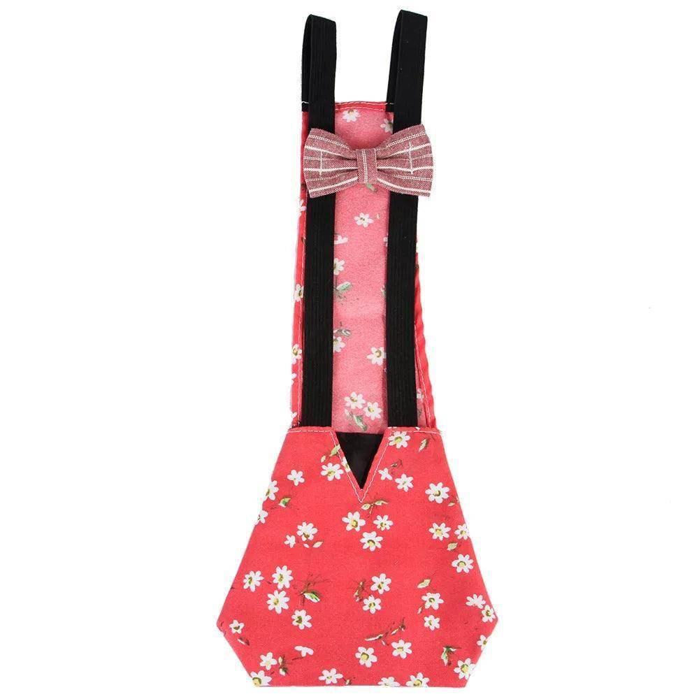 Polyester Unique Washable Cute Chicken Duck Goose Diaper With Bow Tie - Simply Petastic