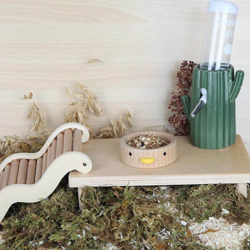 Non-slip Dish Wood Pet Bowl Drink Water for Hamster - Simply Petastic